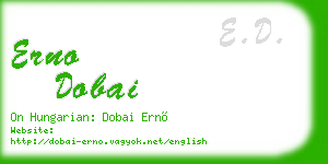 erno dobai business card